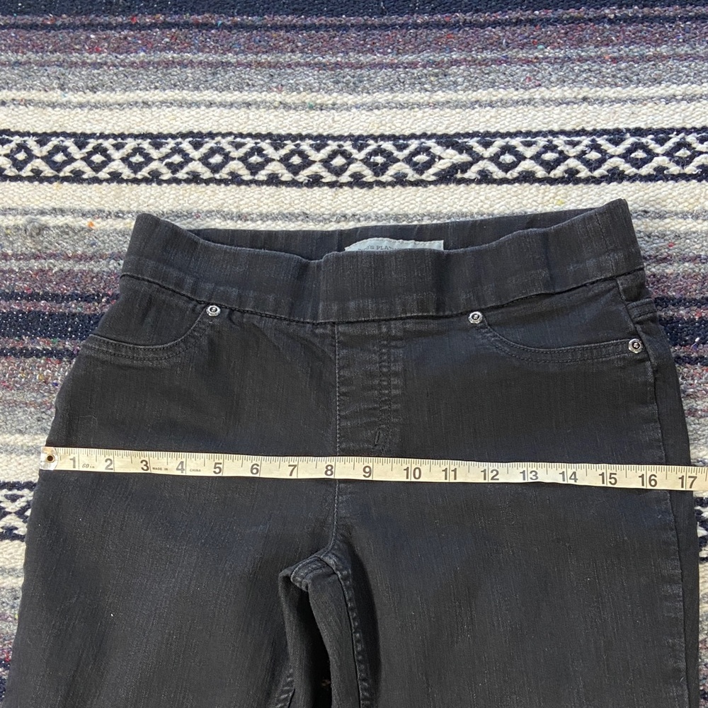 Chico's Sz 0 Platinum Denim Black Skinny Jegging Stretch Jeans Regular Rise - Picture 6 of 10